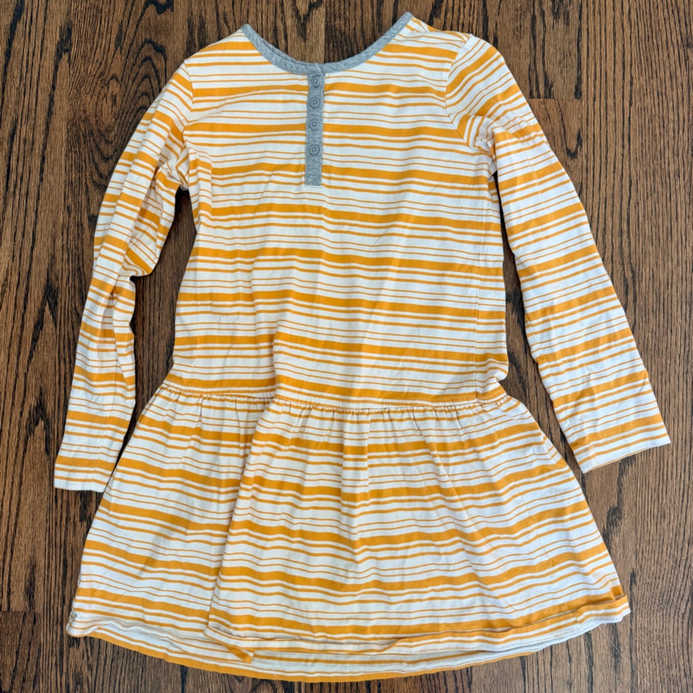 Hanna Andersson Yellow and White Striped Dress